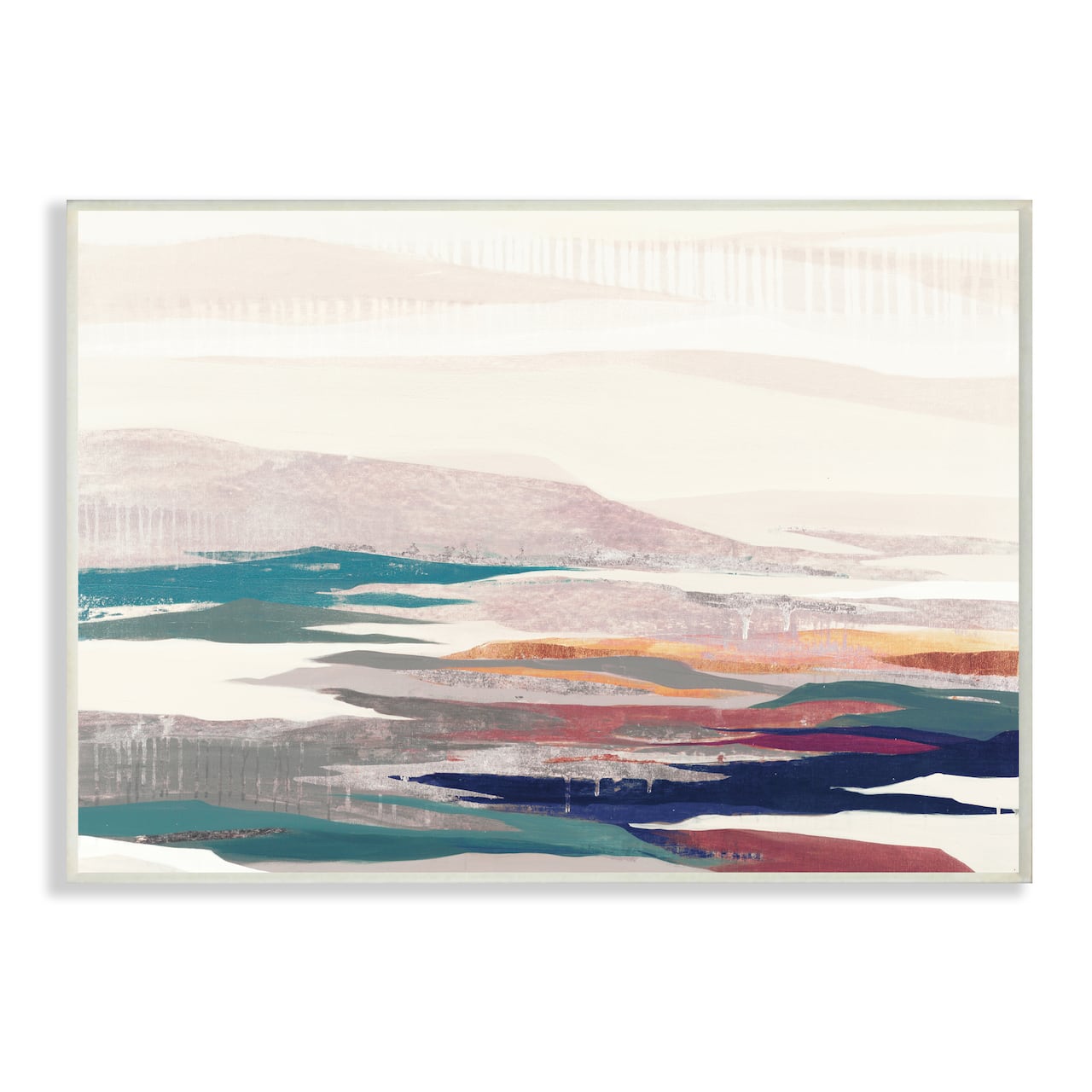 Stupell Industries Abstract Valley Landscape Pastel Pop Hills Wall Plaque
